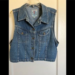 Studio 25 vintage jean vest, size XL